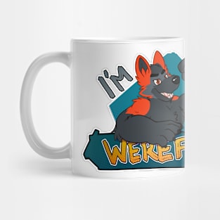 I'm a werefox, black Mug